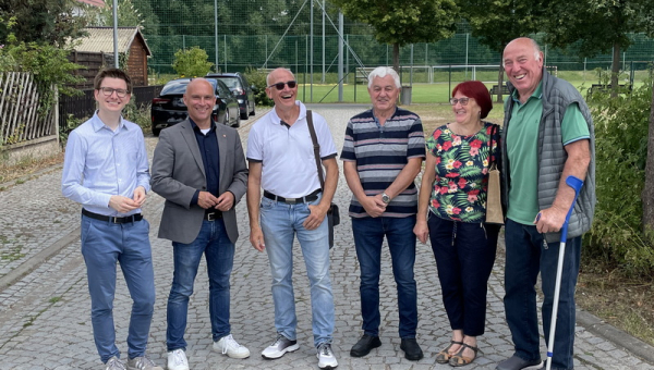 Oberbürgermeister Andreas Horn in Molsdorf. 