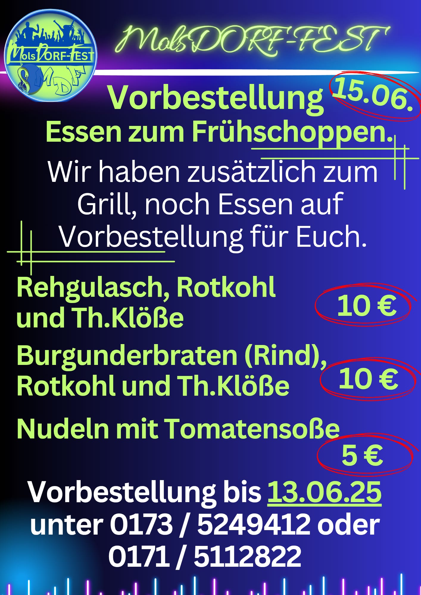 Frühshoppen - essen Bestellung