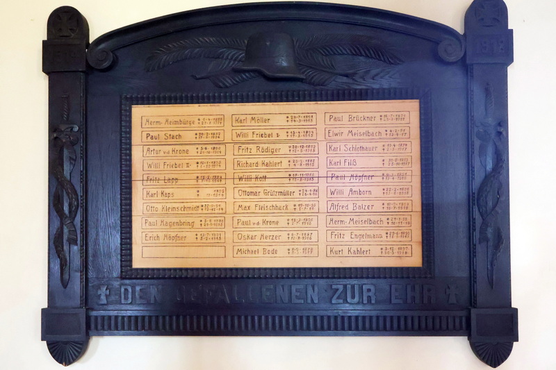 Gedenktafel 1. Weltkrieg