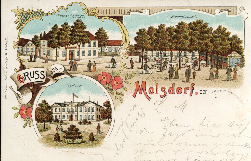 Postkarte gruss aus Molsdorf